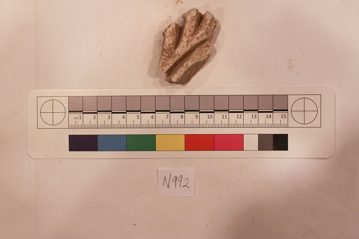 Stucco Fragment, Stucco; carved 