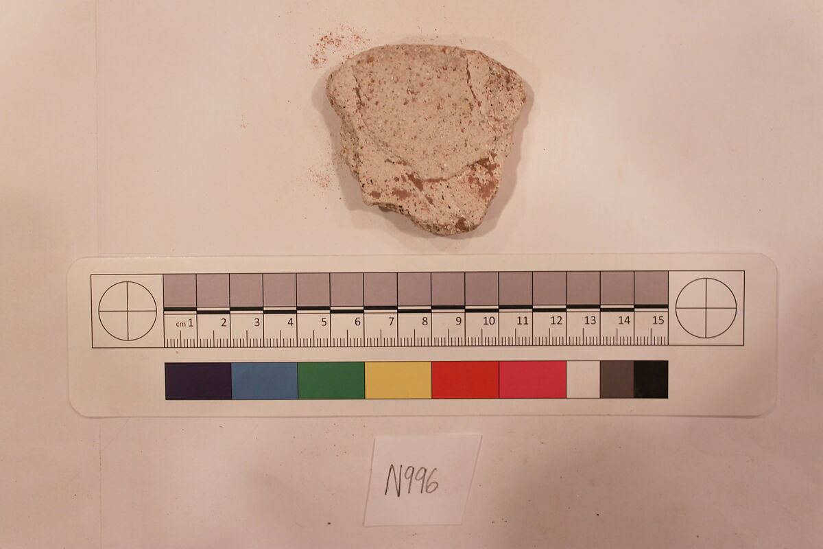 Stucco Fragment, Stucco; carved, painted