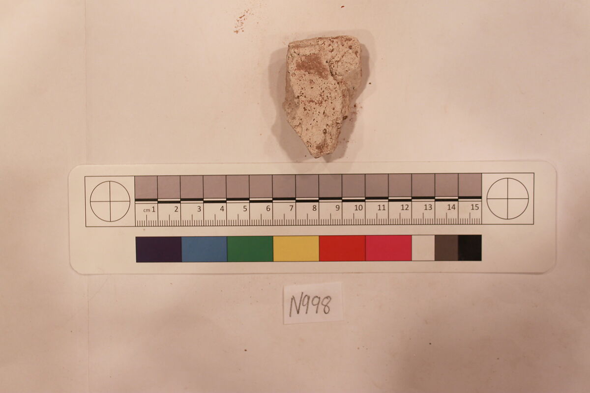 Stucco Fragment, Stucco; carved, painted