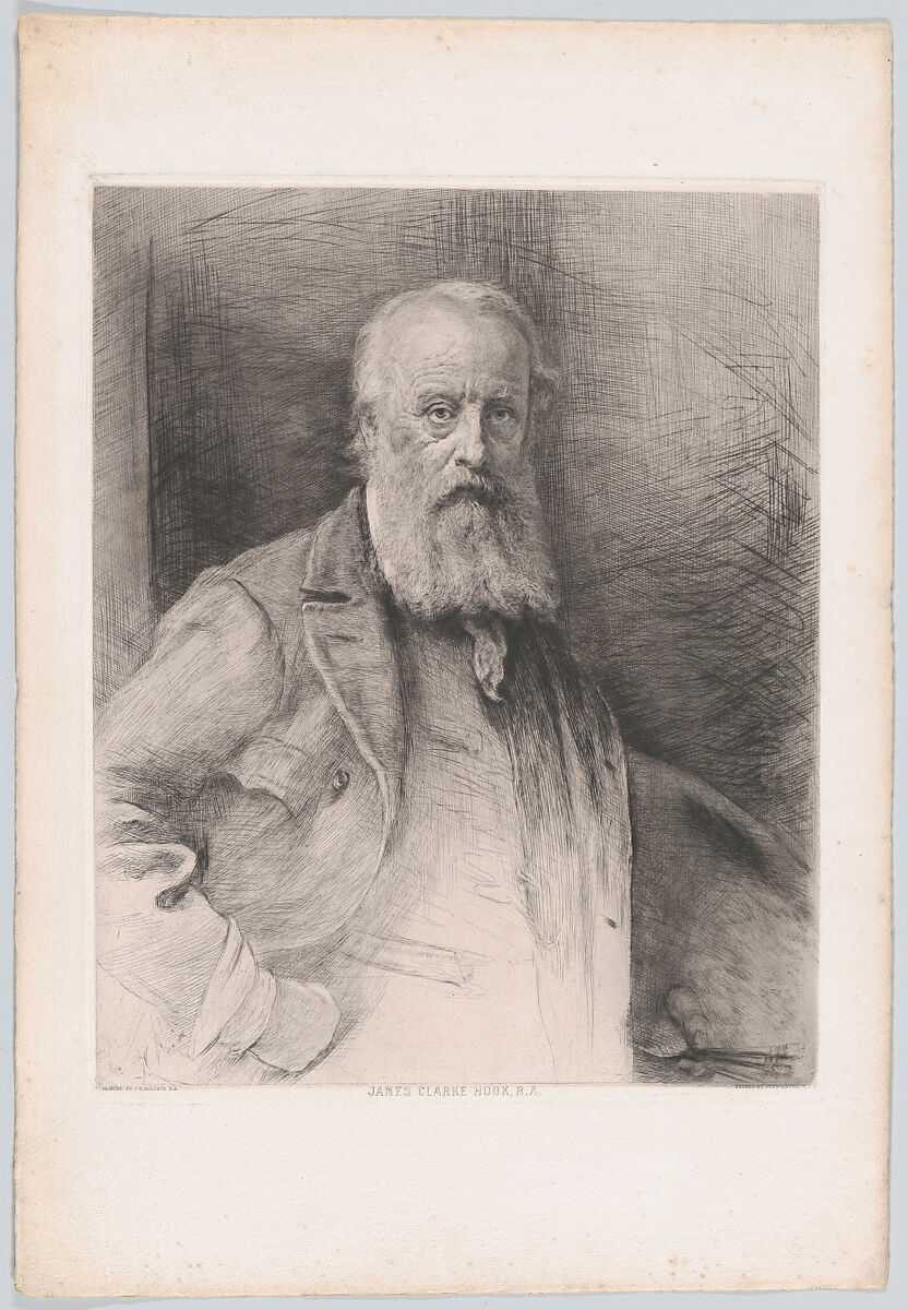 James Clarke Hook, RA, Otto Theodore Leyde (British (born Germany), Wehlau 1835–1897 Edinburgh), Etching and drypoint on chine collé 