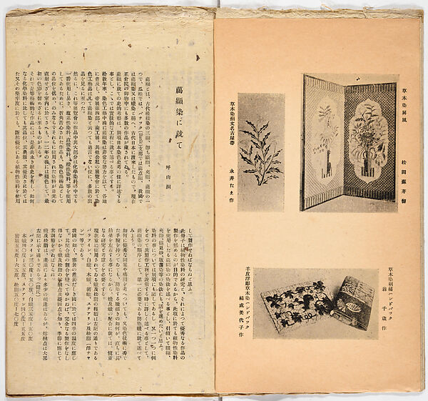 Somekusa, Vol. 1 (dyed grasses), Woodblock-printed book, Japan