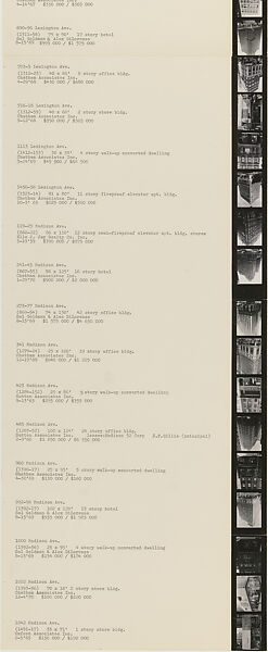 Sol Goldman and Alex DiLorenzo Manhattan Real Estate Holdings, A Real-Time Social System, as of May 1, 1971, Hans Haacke (American and German, born Cologne, 1936), Gelatin silver prints, typescript, and offset lithograph