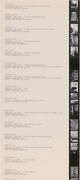 Sol Goldman and Alex DiLorenzo Manhattan Real Estate Holdings, A Real-Time Social System, as of May 1, 1971, Hans Haacke (American and German, born Cologne, 1936), Gelatin silver prints, typescript, and offset lithograph