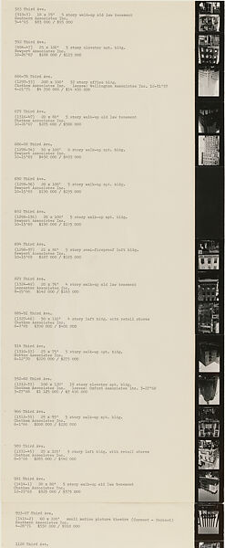 Sol Goldman and Alex DiLorenzo Manhattan Real Estate Holdings, A Real-Time Social System, as of May 1, 1971, Hans Haacke (American and German, born Cologne, 1936), Gelatin silver prints, typescript, and offset lithograph