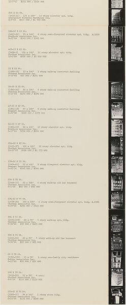Sol Goldman and Alex DiLorenzo Manhattan Real Estate Holdings, A Real-Time Social System, as of May 1, 1971, Hans Haacke (American and German, born Cologne, 1936), Gelatin silver prints, typescript, and offset lithograph