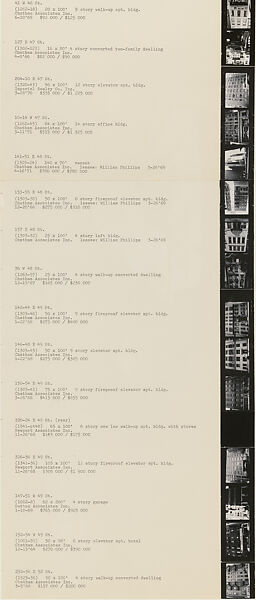 Sol Goldman and Alex DiLorenzo Manhattan Real Estate Holdings, A Real-Time Social System, as of May 1, 1971, Hans Haacke (American and German, born Cologne, 1936), Gelatin silver prints, typescript, and offset lithograph