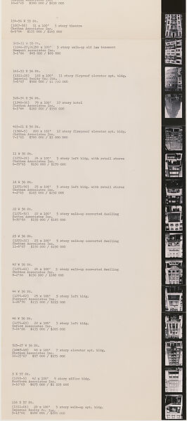 Sol Goldman and Alex DiLorenzo Manhattan Real Estate Holdings, A Real-Time Social System, as of May 1, 1971, Hans Haacke (American and German, born Cologne, 1936), Gelatin silver prints, typescript, and offset lithograph