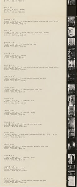 Sol Goldman and Alex DiLorenzo Manhattan Real Estate Holdings, A Real-Time Social System, as of May 1, 1971, Hans Haacke (American and German, born Cologne, 1936), Gelatin silver prints, typescript, and offset lithograph