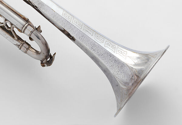 Trumpet in B-flat, Anton Riedl, Brass, silver plate, mother-of-pearl, Czech