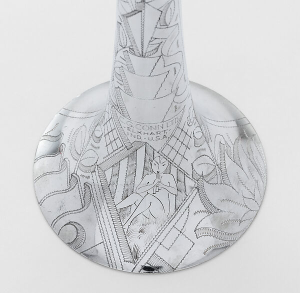 Trumpet in B-flat, Conn Musical Instrument Co. (American), Brass, silver plate, mother-of-pearl, American