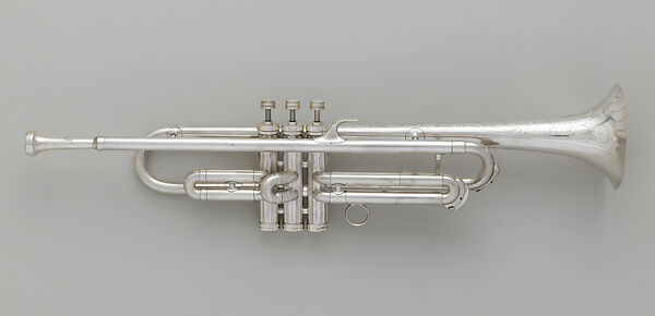 Trumpet in B-flat, Conn Musical Instrument Co. (American), Brass, silver plate, mother-of-pearl, American 