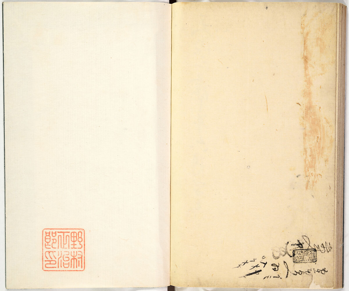 Picture Book of Gold Brocades (Kinrandonsu ezu), Woodblock-printed book; ink on paper, Japan