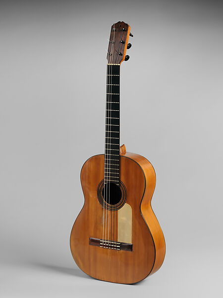 Flamenco Guitar, Santos Hernández (Spanish, 1874–1943), Spruce, cypress, cedar, rosewood, nickel silver, bone, Spanish 