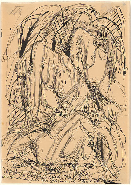 Lament (Klage), Otto Dix (German, Untenhaus 1891–1969 Singen), Ink on paper 