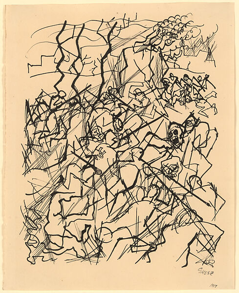 War Drawing, George Grosz (American (born Germany), Berlin 1893–1959 Berlin), Ink on paper 