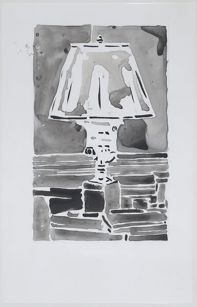 Untitled (Lamp), Democracy Soup, Guy Ben-Ari (Israeli, born Tel Aviv, 1984), Ink on vellum 