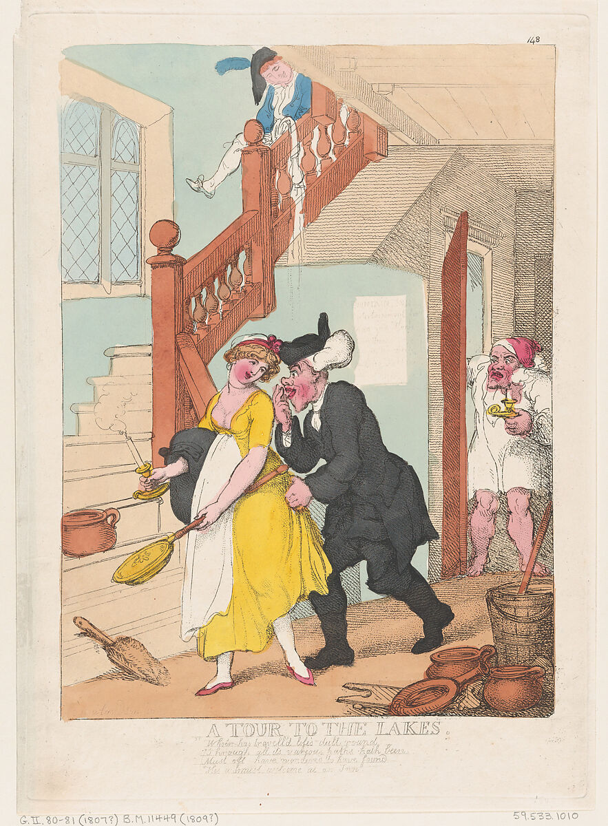 A Tour to the Lakes, Thomas Rowlandson (British, London 1757–1827 London), Hand-colored etching 