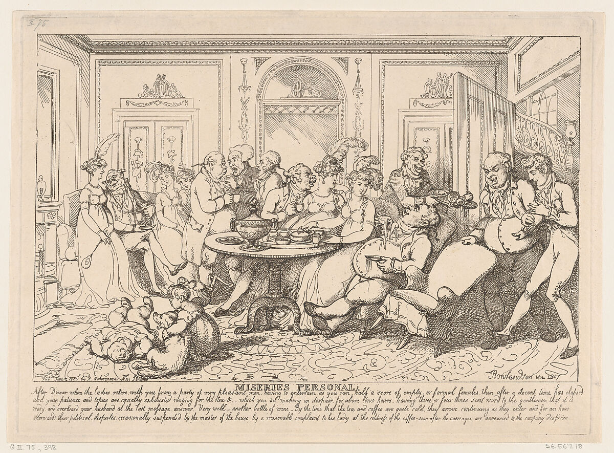 Miseries Personal, Thomas Rowlandson (British, London 1757–1827 London), Etching 