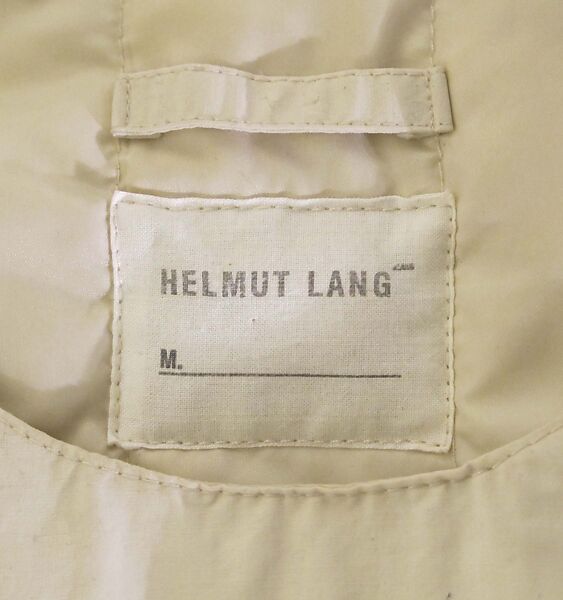 Vest, Helmut Lang (Austrian, born 1956), cotton, polyamide, polyester, goose down, Austrian