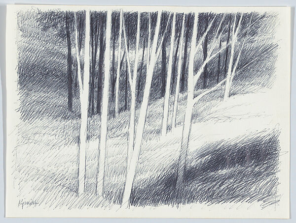 From White Hollow Road, Robert Kipniss (American, born New York, 1931), Ballpoint pen 