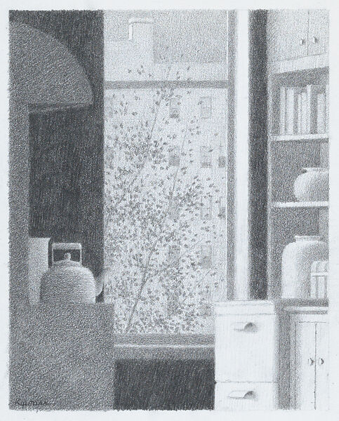 Study for The Blue Stove, Robert Kipniss (American, born New York, 1931), Graphite 