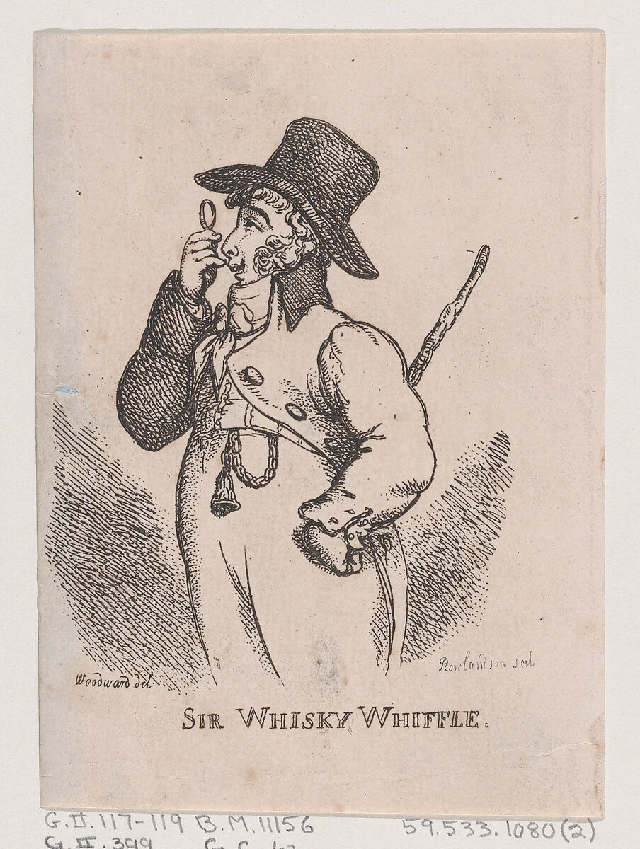 Sir Whisky Whiffle, Thomas Rowlandson (British, London 1757–1827 London), Etching 