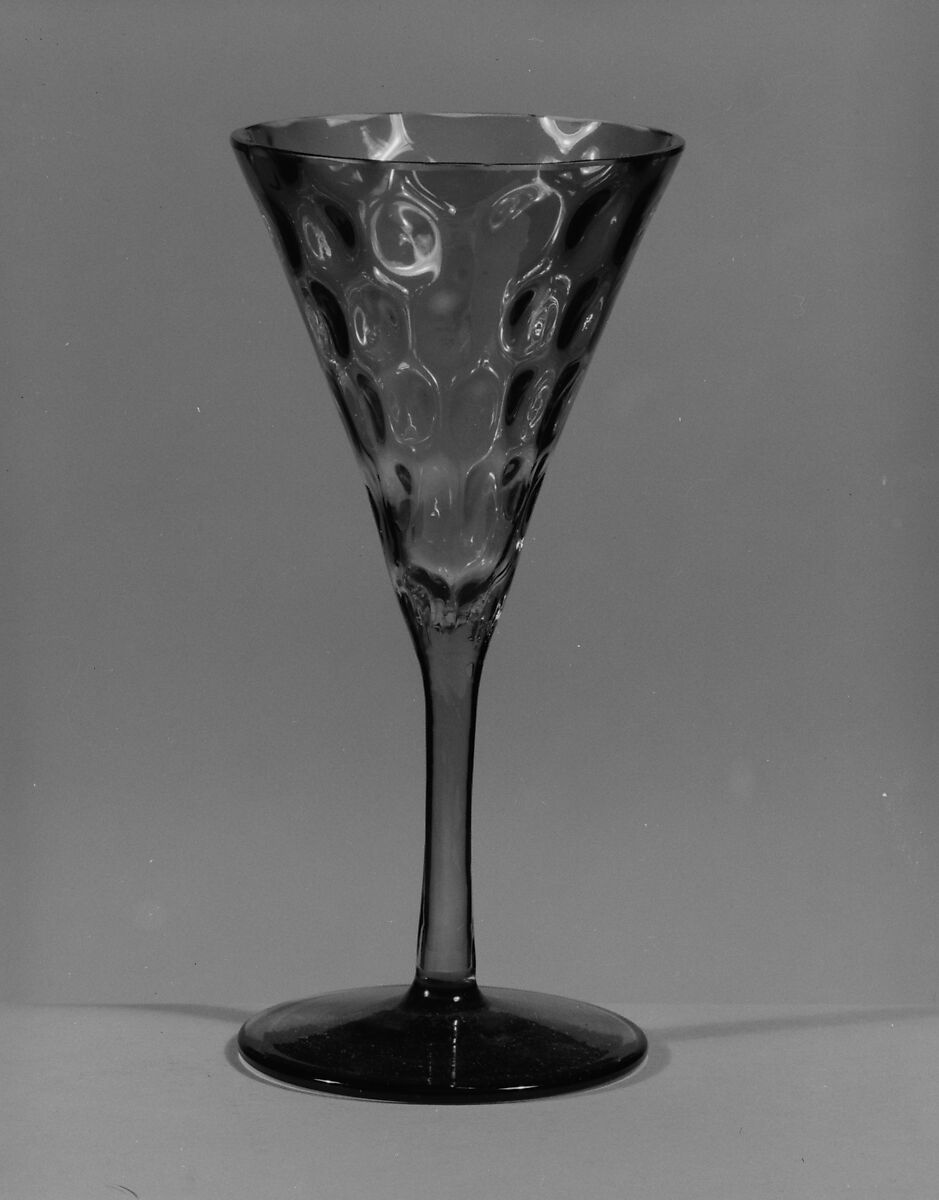 Sherry Glass, Probably Hobbs, Brockunier and Company (1863–1891), Blown glass, American 