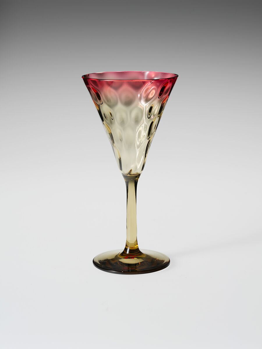 Sherry Glass, Probably Hobbs, Brockunier and Company (1863–1891), Blown glass, American 