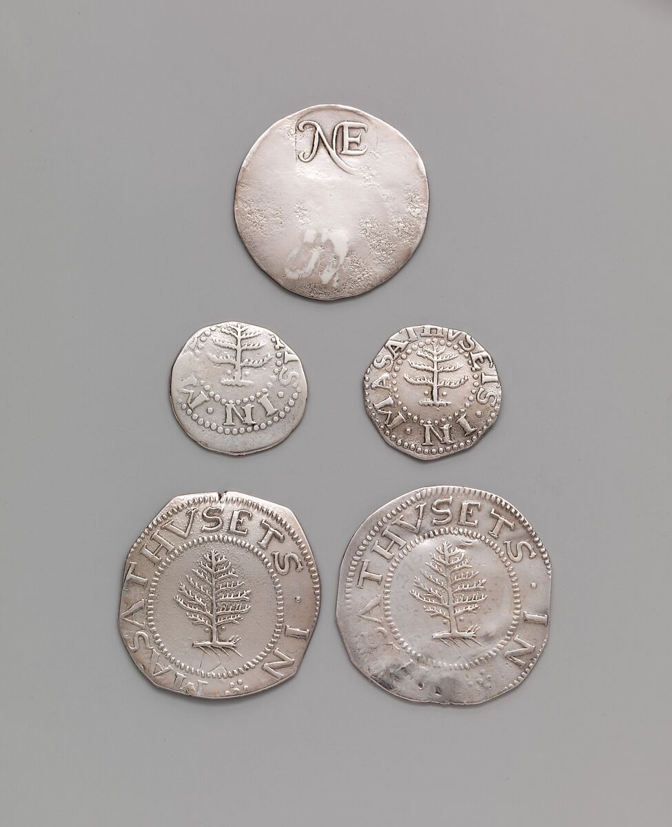 Shilling, John Hull (1624–1683), Silver, American