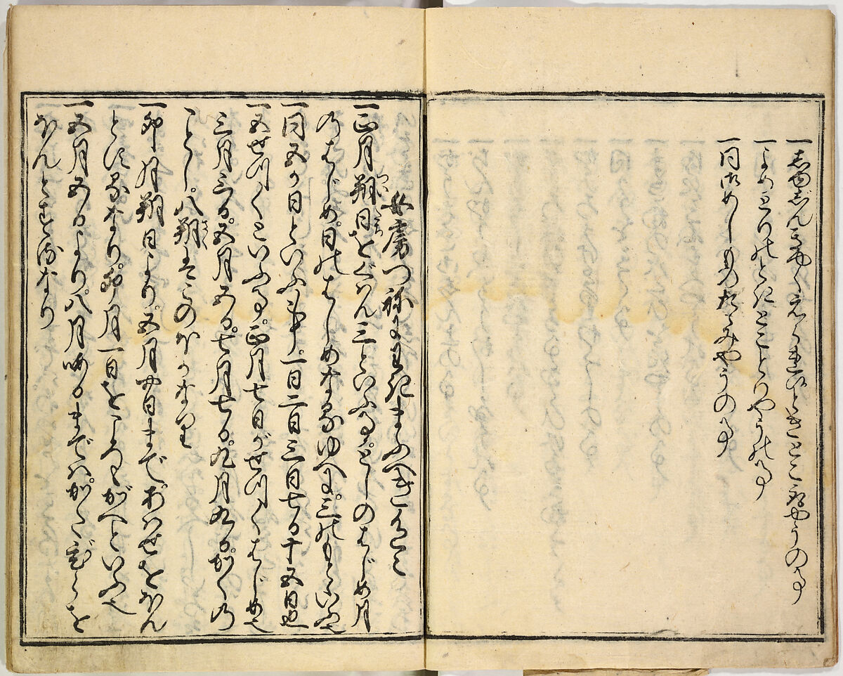 Collection of Rules of Etiquette for Women (Onna shoreishū); 7 vols bound in 1 vol., Woodblock-printed book; ink on paper, Japan