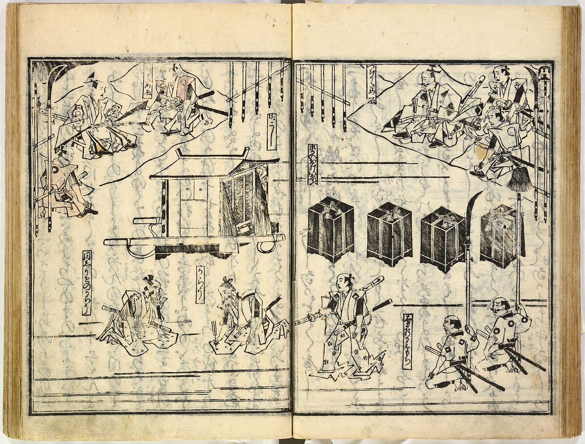 Collection of Rules of Etiquette for Women (Onna shoreishū); 7 vols bound in 1 vol., Woodblock-printed book; ink on paper, Japan