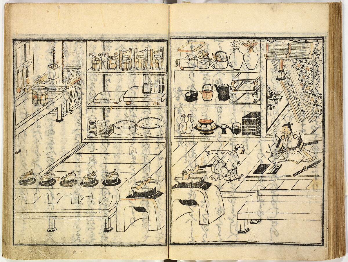 Collection of Rules of Etiquette for Women (Onna shoreishū); 7 vols bound in 1 vol., Woodblock-printed book; ink on paper, Japan