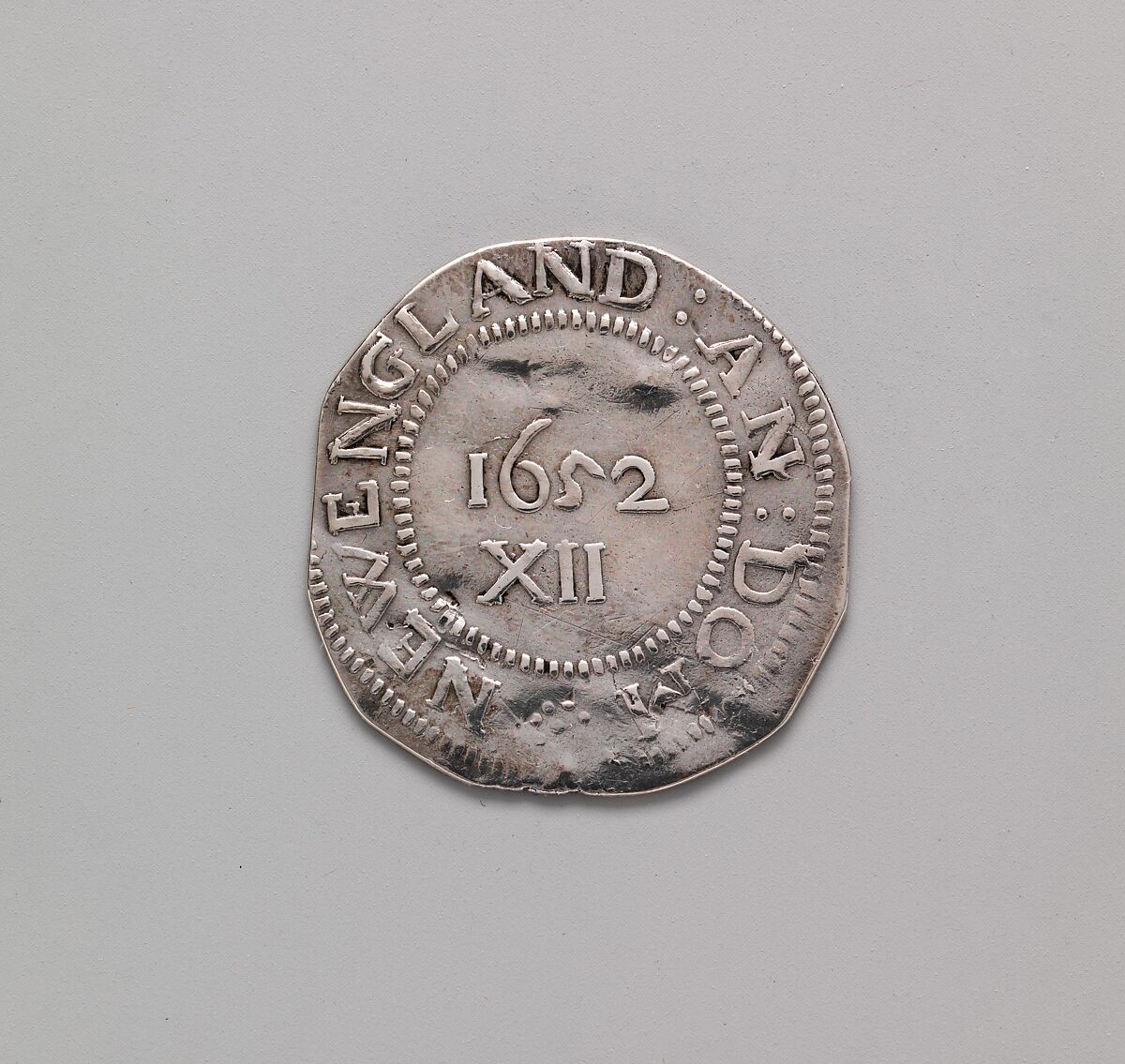 Shilling, John Hull (1624–1683), Silver, American