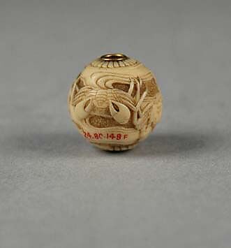 Carved Bead, Ivory, Japan