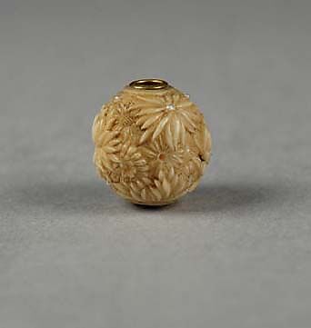 Carved Bead, Ivory, Japan 