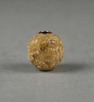Carved Bead, Ivory, Japan