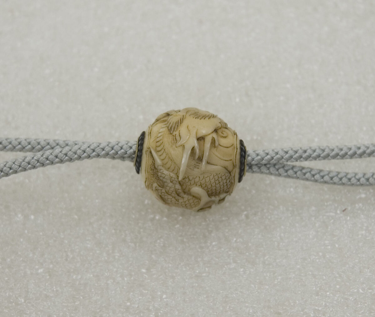 Carved Bead, Ivory, Japan