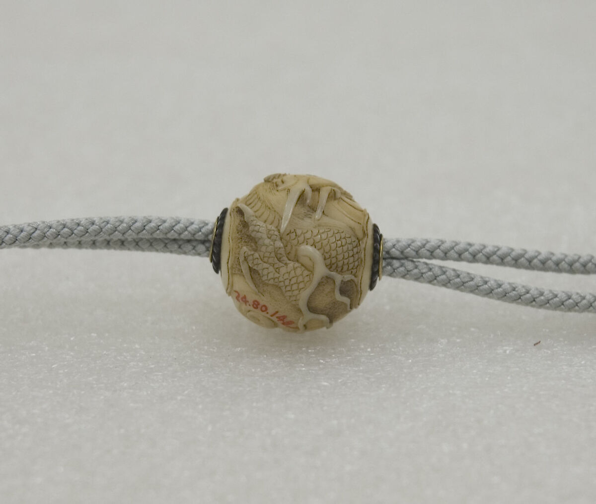 Carved Bead, Ivory, Japan