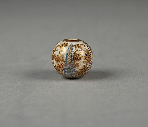 Ojime, Ceramic with overglaze enamels, Japan