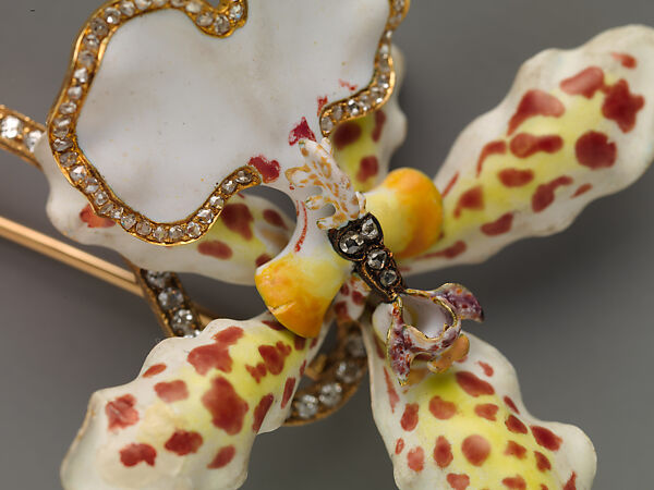 Brooch, Paulding Farnham (1859–1927), Gold, diamonds, and enamel, American