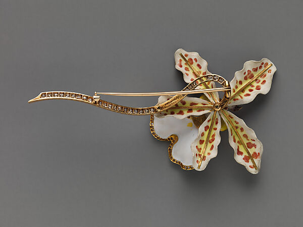 Brooch, Paulding Farnham (1859–1927), Gold, diamonds, and enamel, American