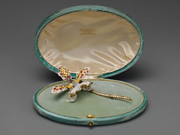 Brooch, Paulding Farnham (1859–1927), Gold, diamonds, and enamel, American 