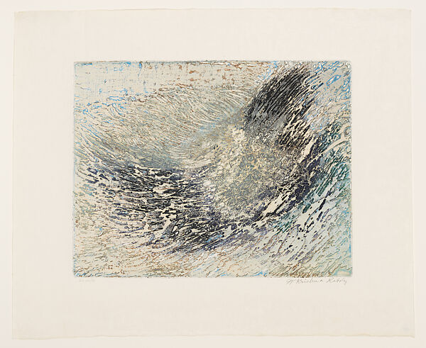 Wave, Krishna Reddy  American, born India, Mixed color intaglio