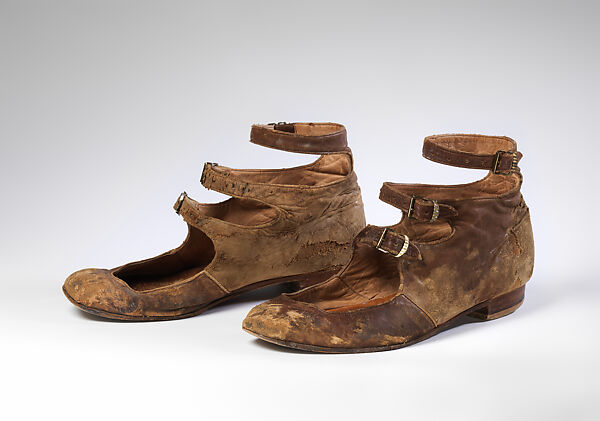 Ensemble, Vivienne Westwood (British, 1941–2022), (a) wool, (b) leather, horn, mother-of-pearl, wood, (c) wool, (d) cotton, wool, (e, f) wool, (g, h) leather, metal, British