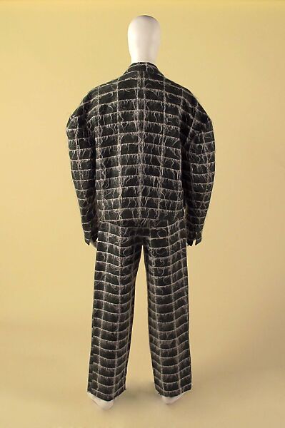 Ensemble, John Galliano (founded 1984), (a) wool, synthetic, mohair, wood; (b) wool, synthetic, mohair, British