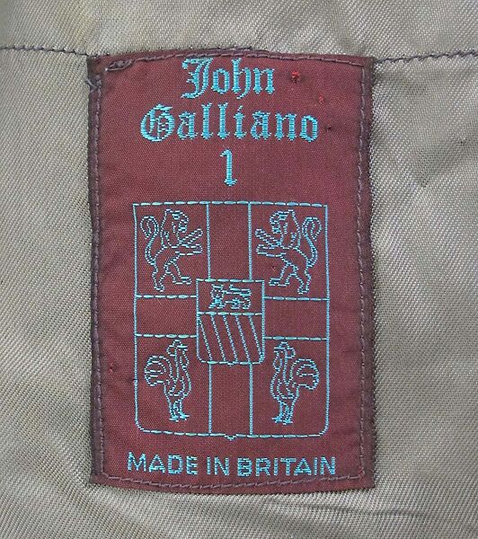 Ensemble, John Galliano (founded 1984), (a) wool, synthetic, mohair, wood; (b) wool, synthetic, mohair, British