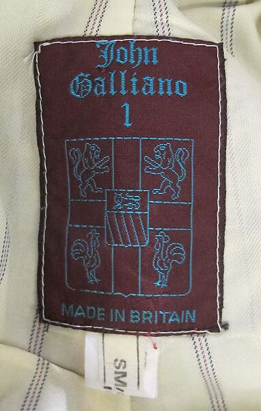 Ensemble, John Galliano (founded 1984), (a) wool, synthetic, mohair, wood; (b) wool, synthetic, mohair, British