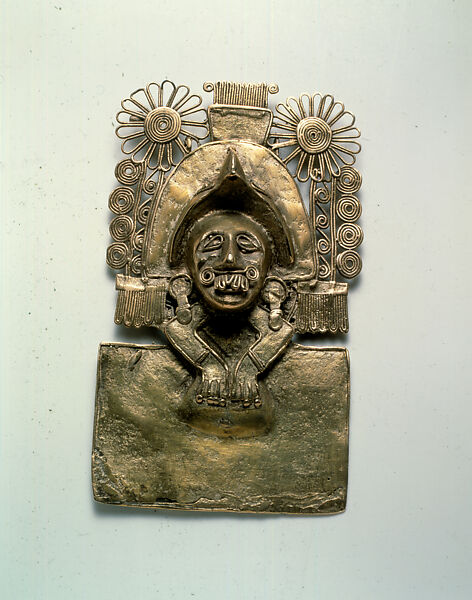 Lord 7 Flower Pectoral (Yya Sahuaco), Gold, Mixtec (Ñudzavui) 