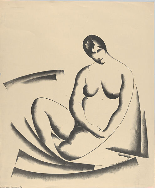 Female Nude Seated (Lithograph #7), William Samuel Schwartz (American, Smorgon, Belarus 1896–1977 Chicago), Lithograph