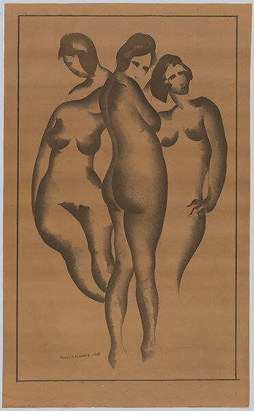 Three Graces (Lithograph #20), William Samuel Schwartz (American, Smorgon, Belarus 1896–1977 Chicago), Lithograph 